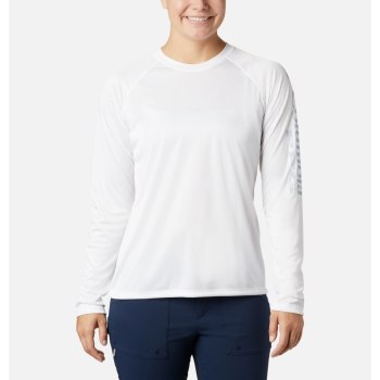 Columbia PFG Tidal II Long Sleeve, Sudaderas Blancos Grises Para Mujer | 923465-HDG